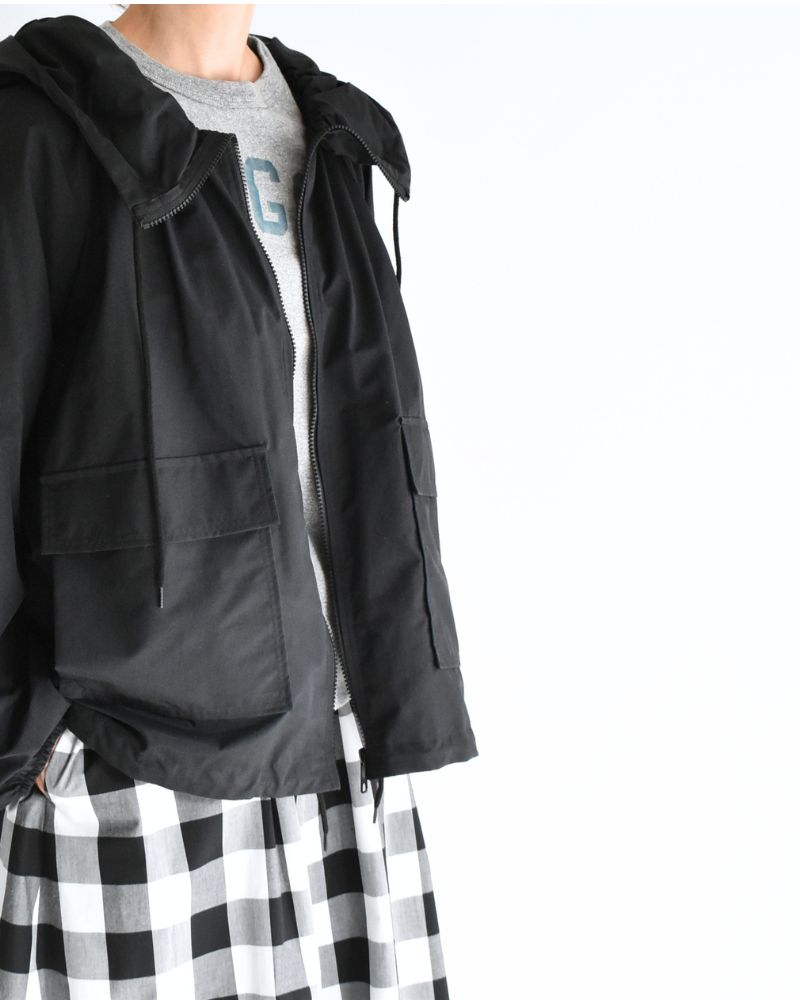 Oversized Hooded Jacket in Black