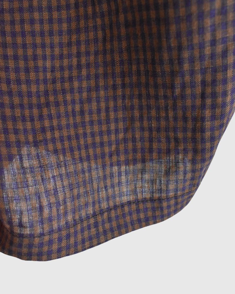 Easy Cocoon Pants (LINEN)  in Purple/Brown