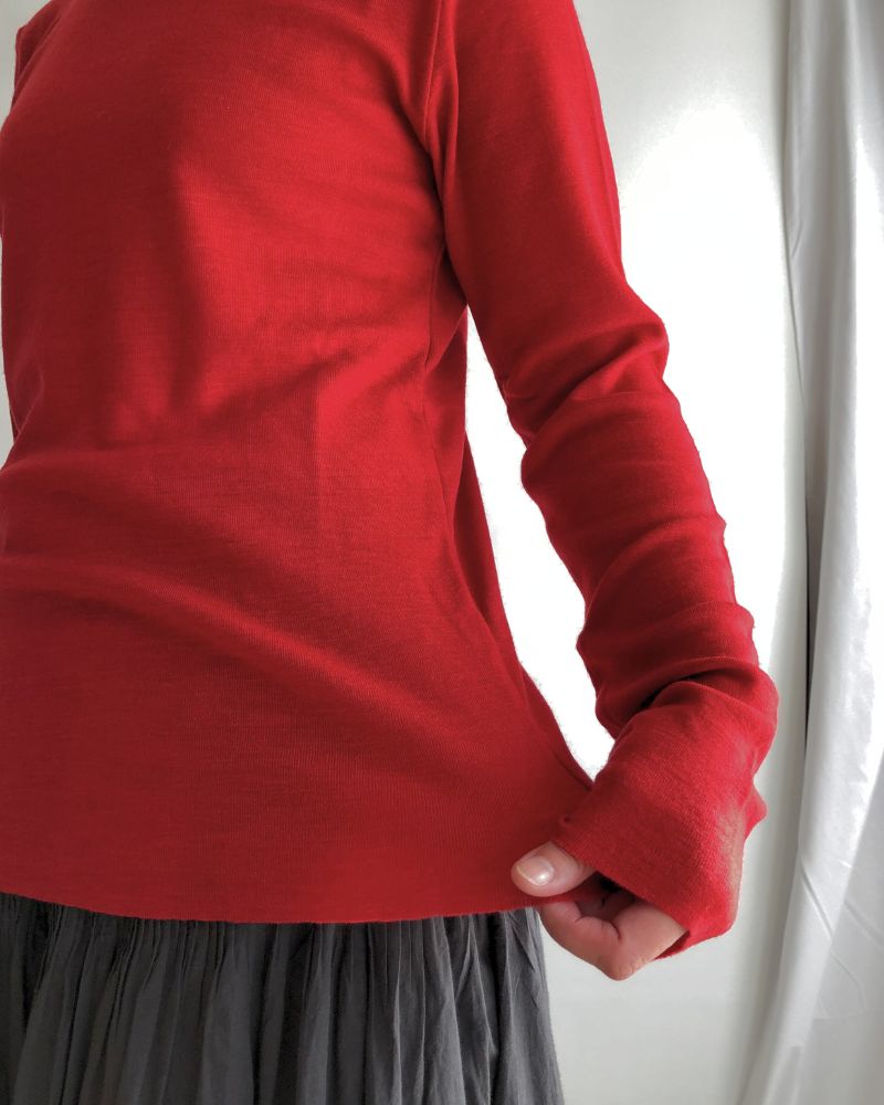 Slim fit high neck in Red