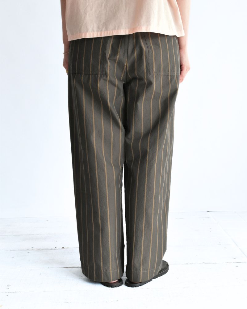 HARBY-W Easy Pants in Brown Stripe