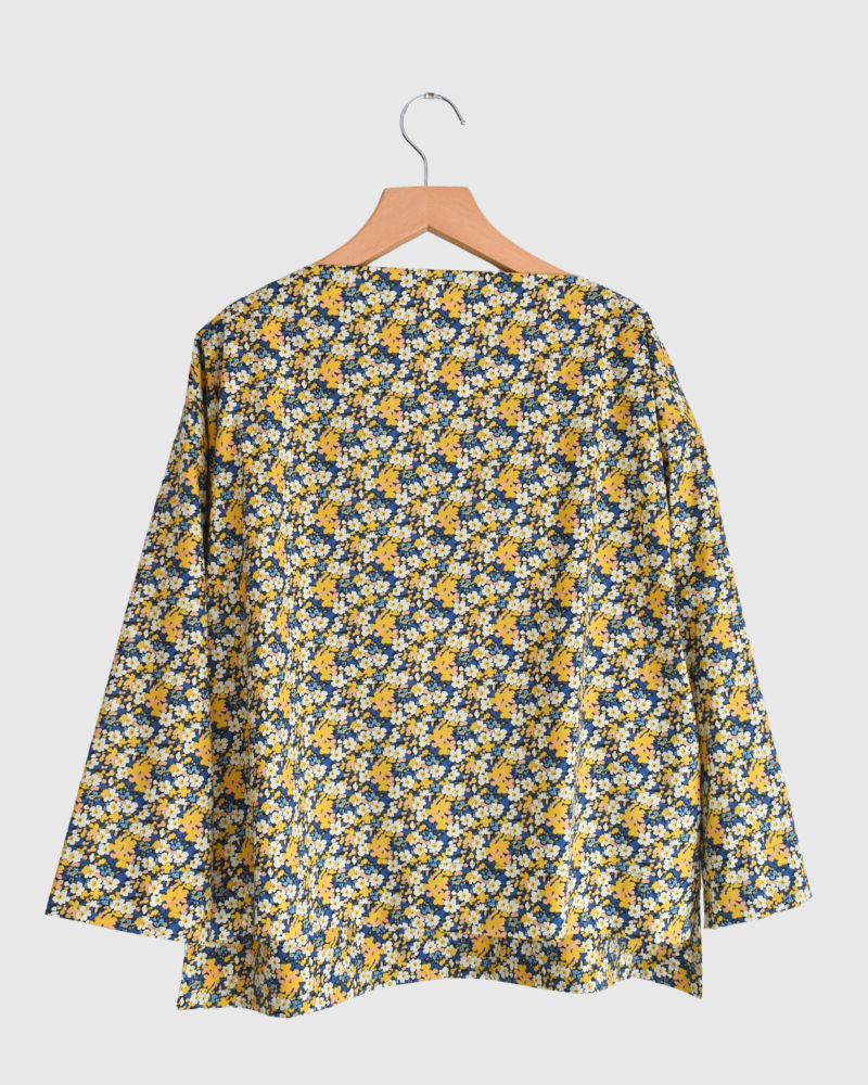 Boat neck blouse (LIBERTY)  in Yellow