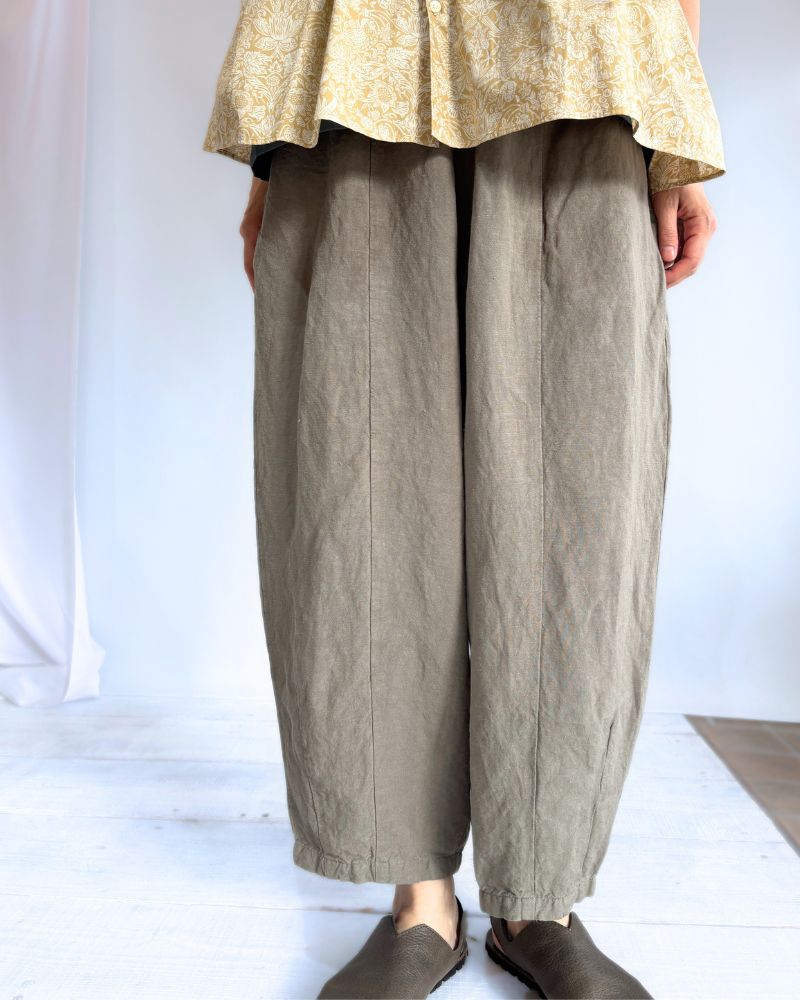 Linen Viscose Charlie Pants in Gray