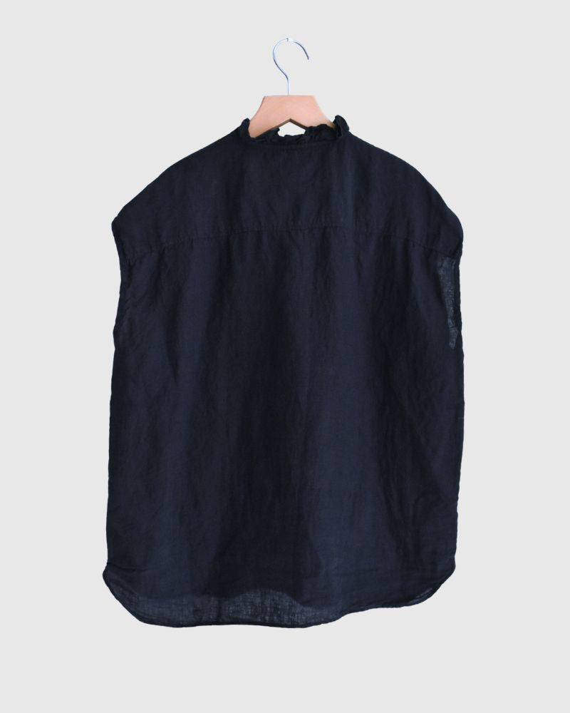 French/SL Frill Collar Shirt in Marine