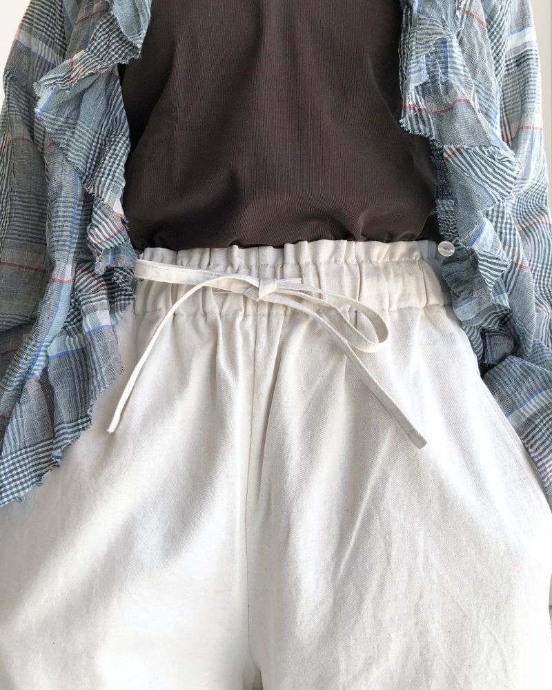 Seamless Side Wide Pants in Natural