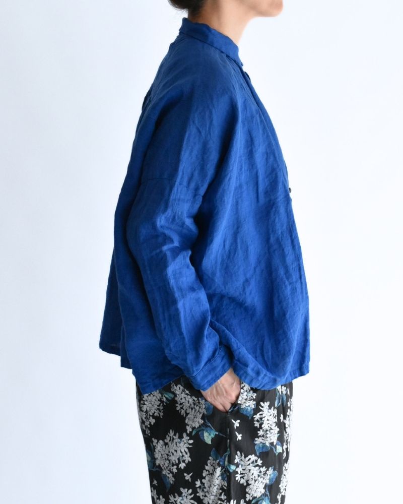 French Linen Shirt in Blue