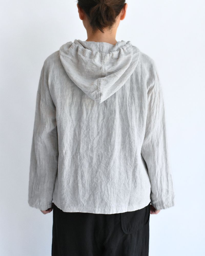 Hoodie Shirt (LINEN) in Natural