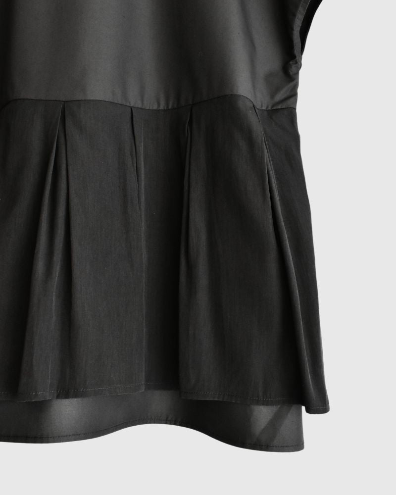 2WAY Tuck Design Top 'UTA' in Black