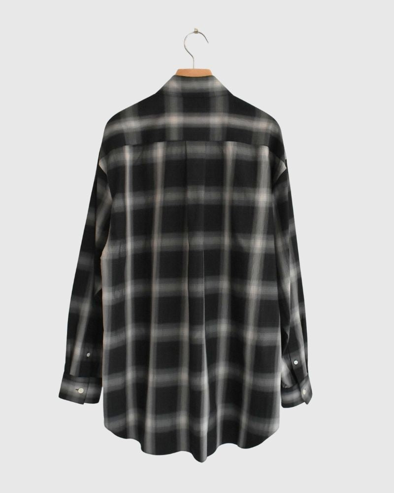 DORIS-W Frill Blouse in GrayCheck