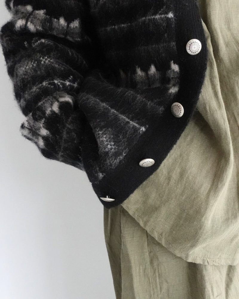 Nordic Knit Cardigan in Black