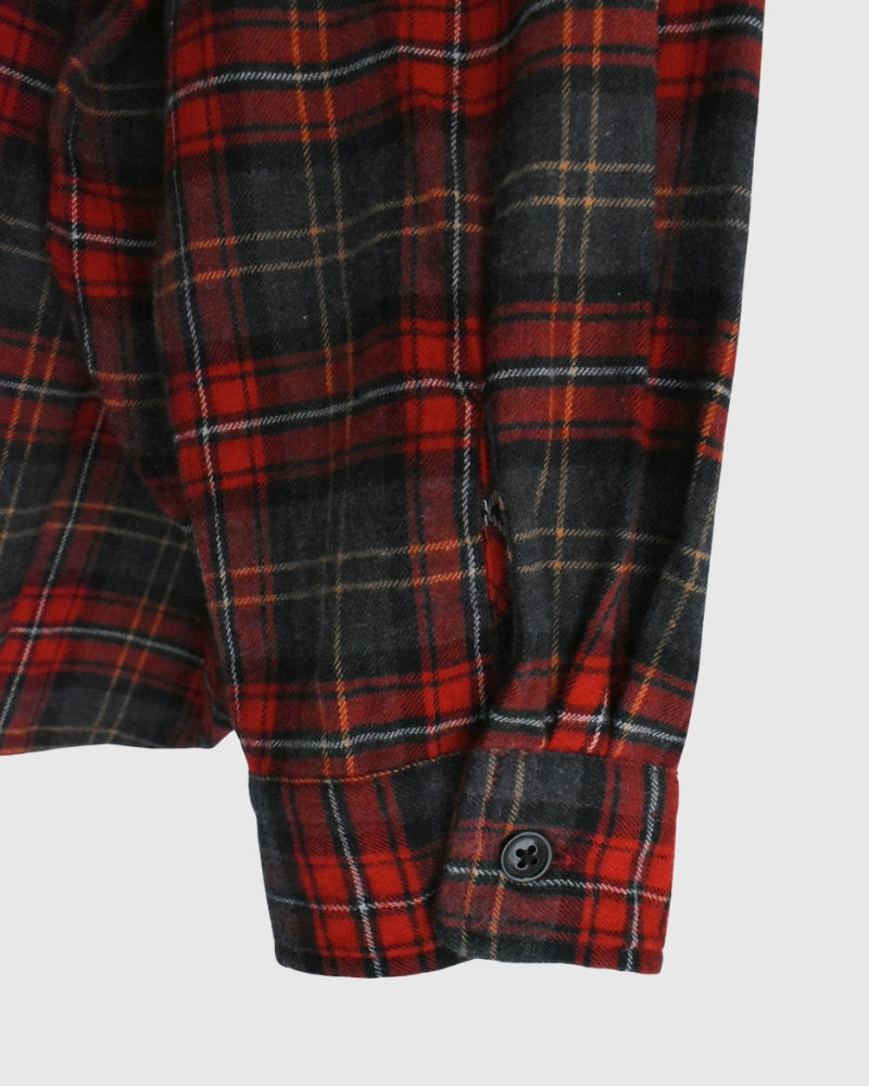 Oversized Shirt in Red Check
