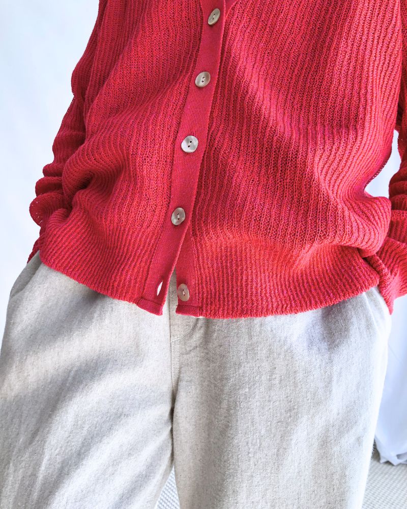 JAPAN WHOLEGARMENT Cardigan in Red