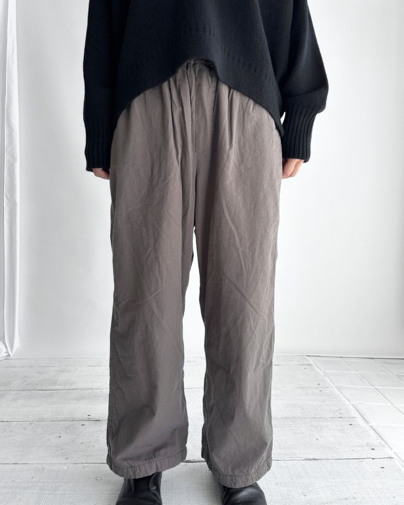 40s ORGANIC POPLIN (OVERDYE) EASY PANTS in SmokeGray