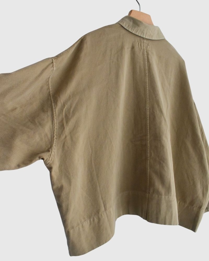 Soft Twill Shirt in Beige