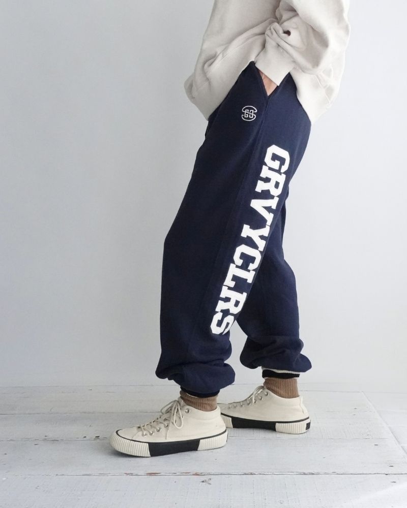 French Terry GRVYCLRS Applique Long Pants (MENS) in Navy
