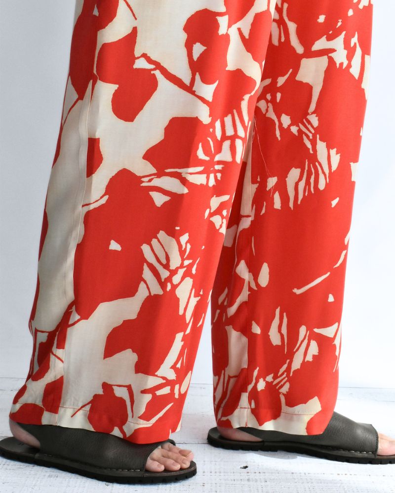 Ipeker Print Easy Pants in Orange