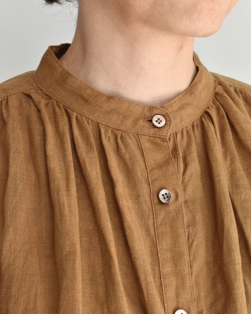 French Linen Shirt in Camel