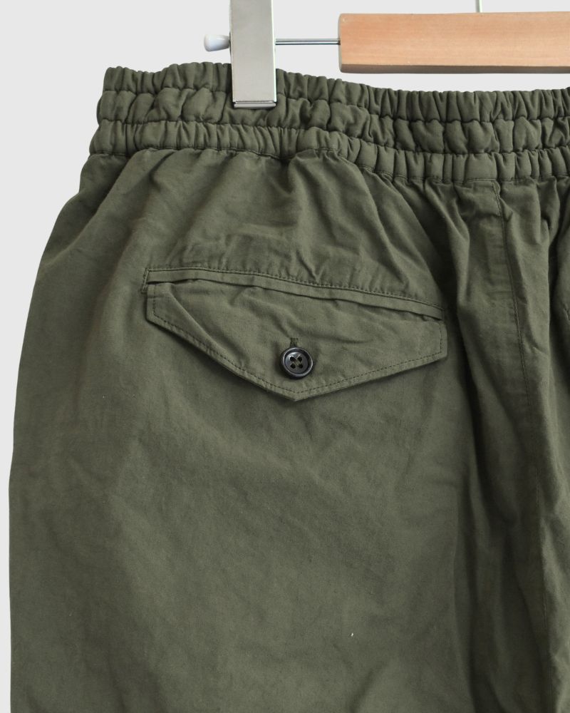 40s ORGANIC POPLIN (OVERDYE) EASY PANTS in ArrasGreen