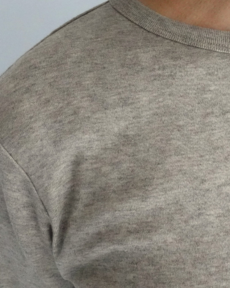 Yak Crew-Neck Pullover in Greige