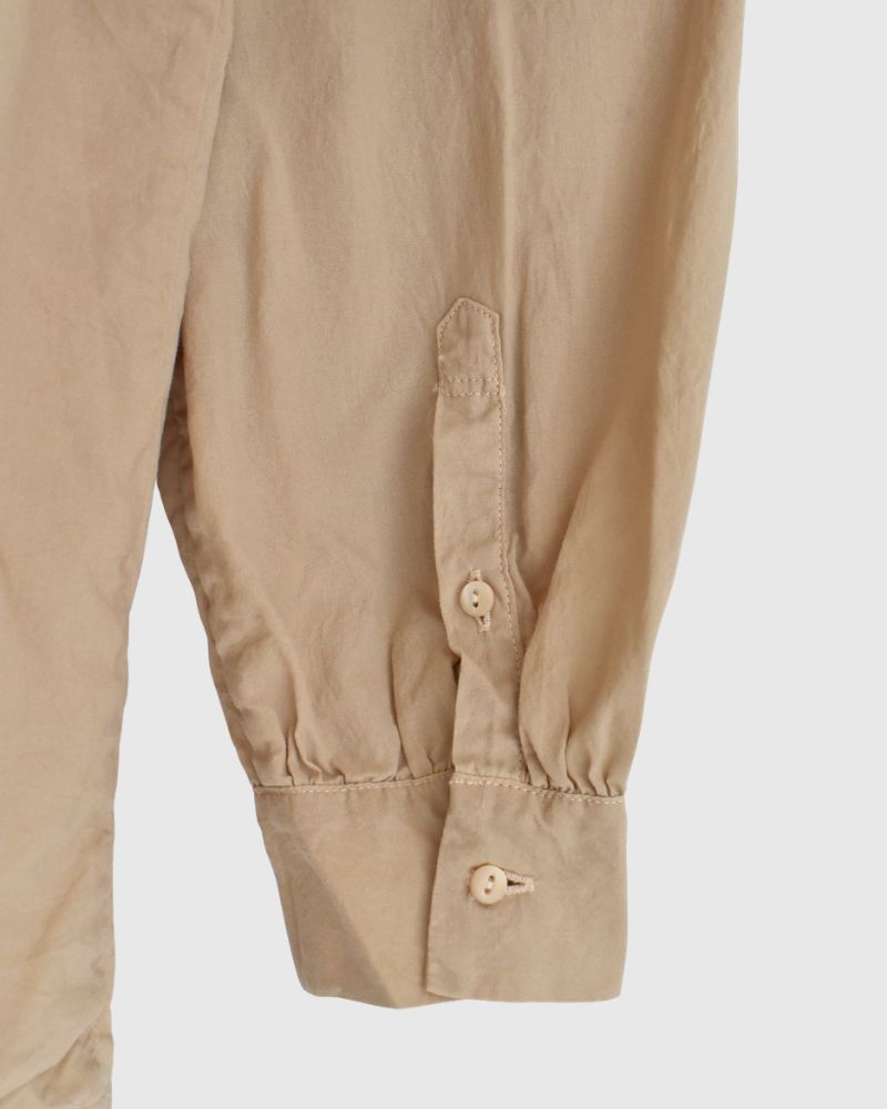 Ruffle Blouse in Beige