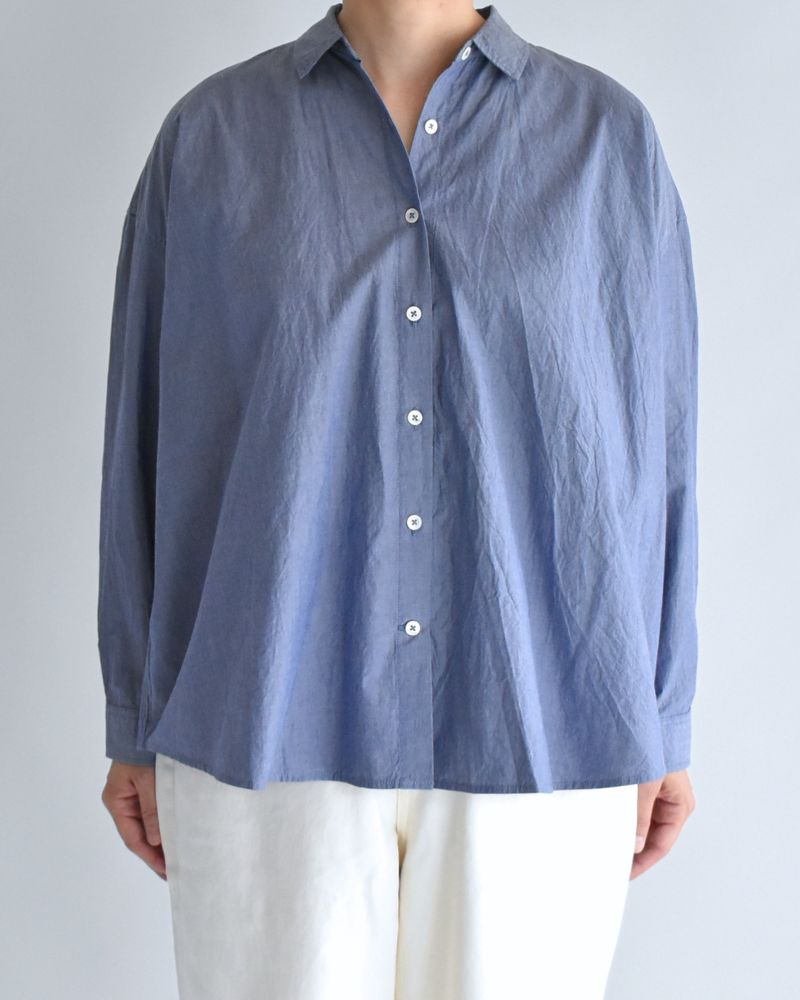 Regular Collar Big Shirt in Blue