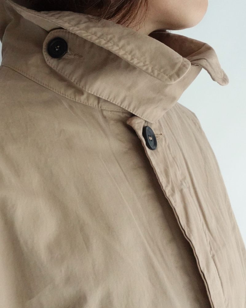 Balmacaan Short Coat in GrayKhaki