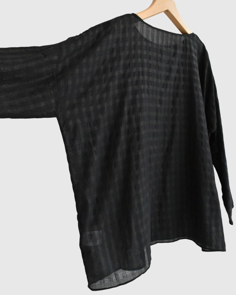 Drop Shoulder Smock in Black