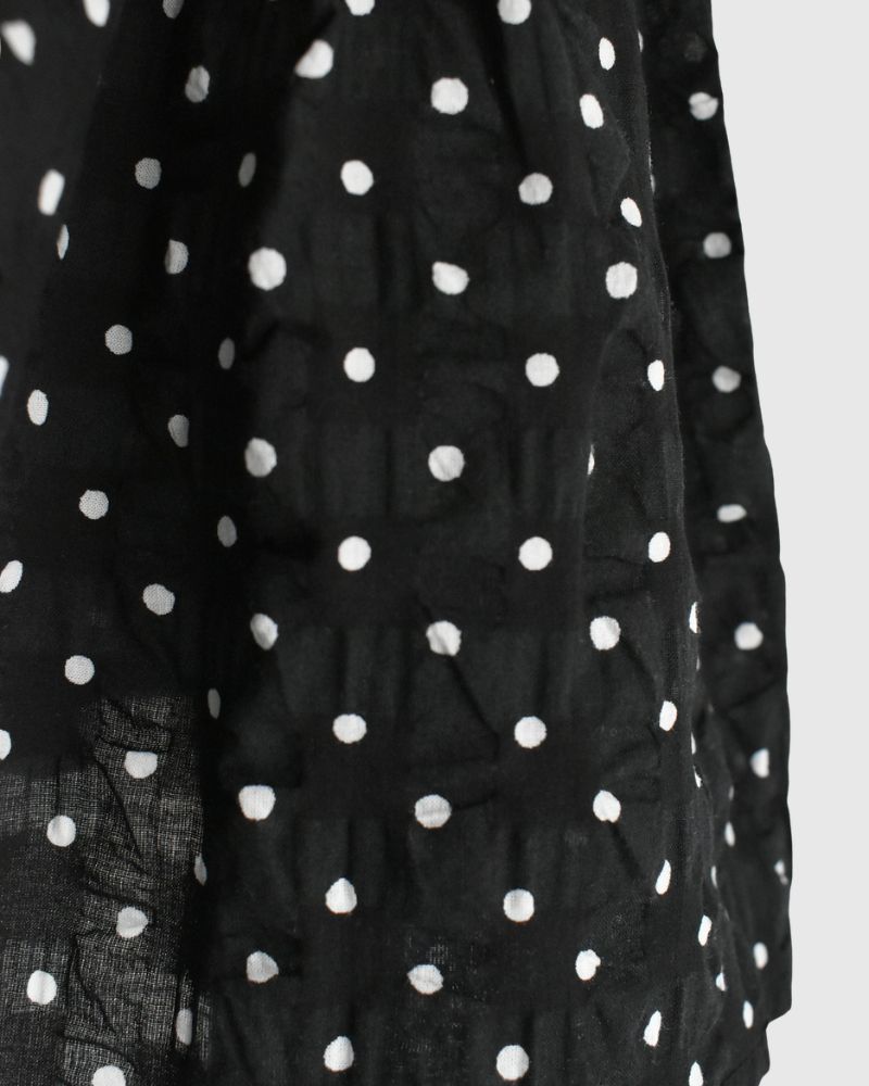 Ripple Dot Cache-coeur Blouse in Black/White