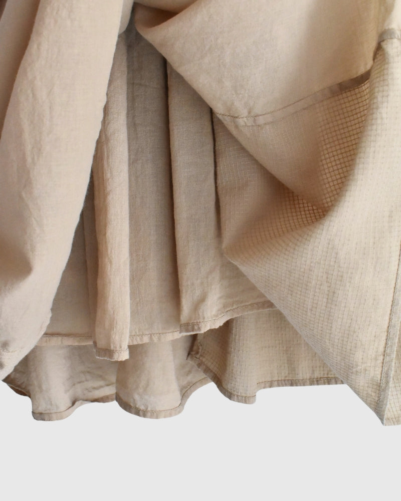 Rajasthan Gathered Skirt in Beige