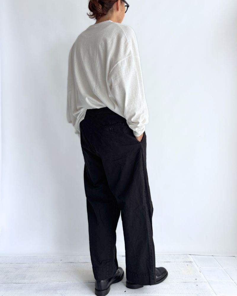 Garment Dyed Pants in Black