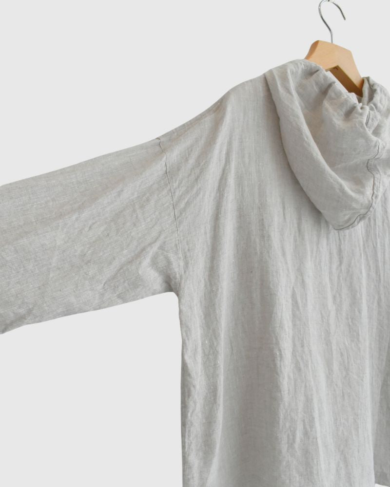 Hoodie Shirt (LINEN) in Natural