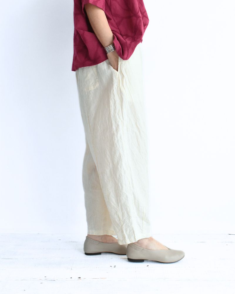 40/- Linen Charlie Pants in Milk