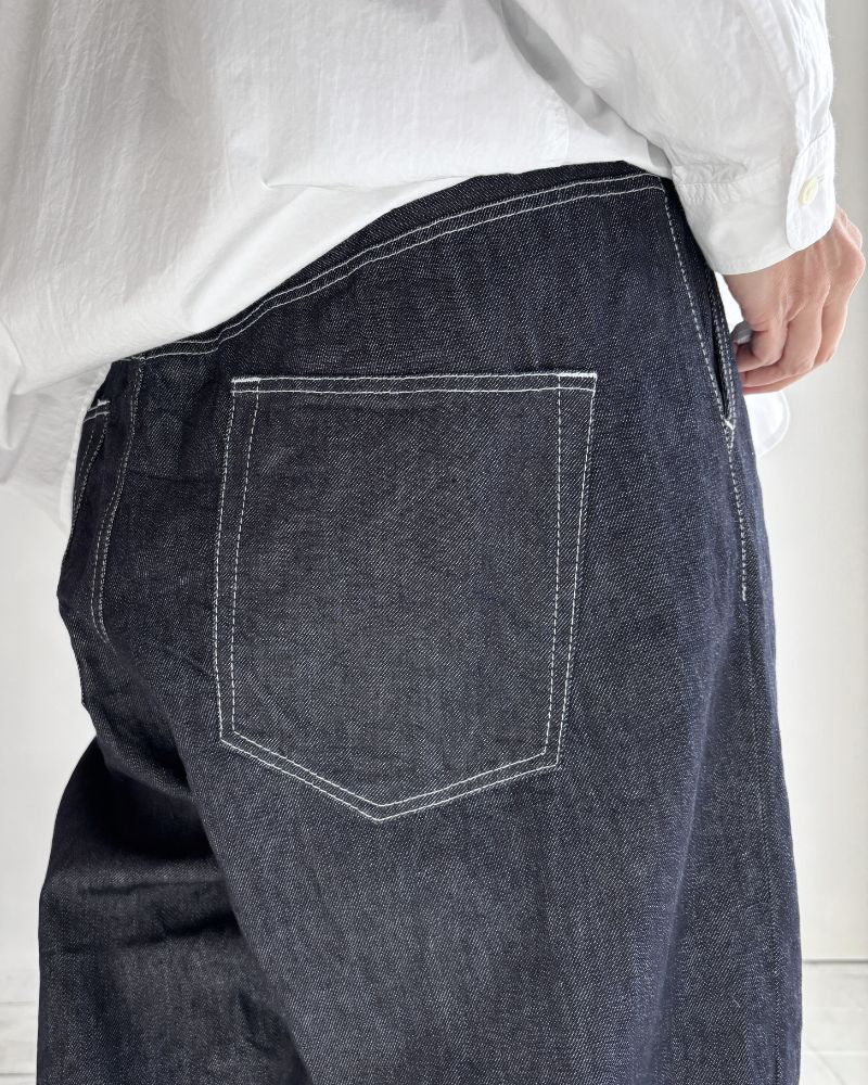 Cocoon Tapered Pants (DENIM) in Indigo
