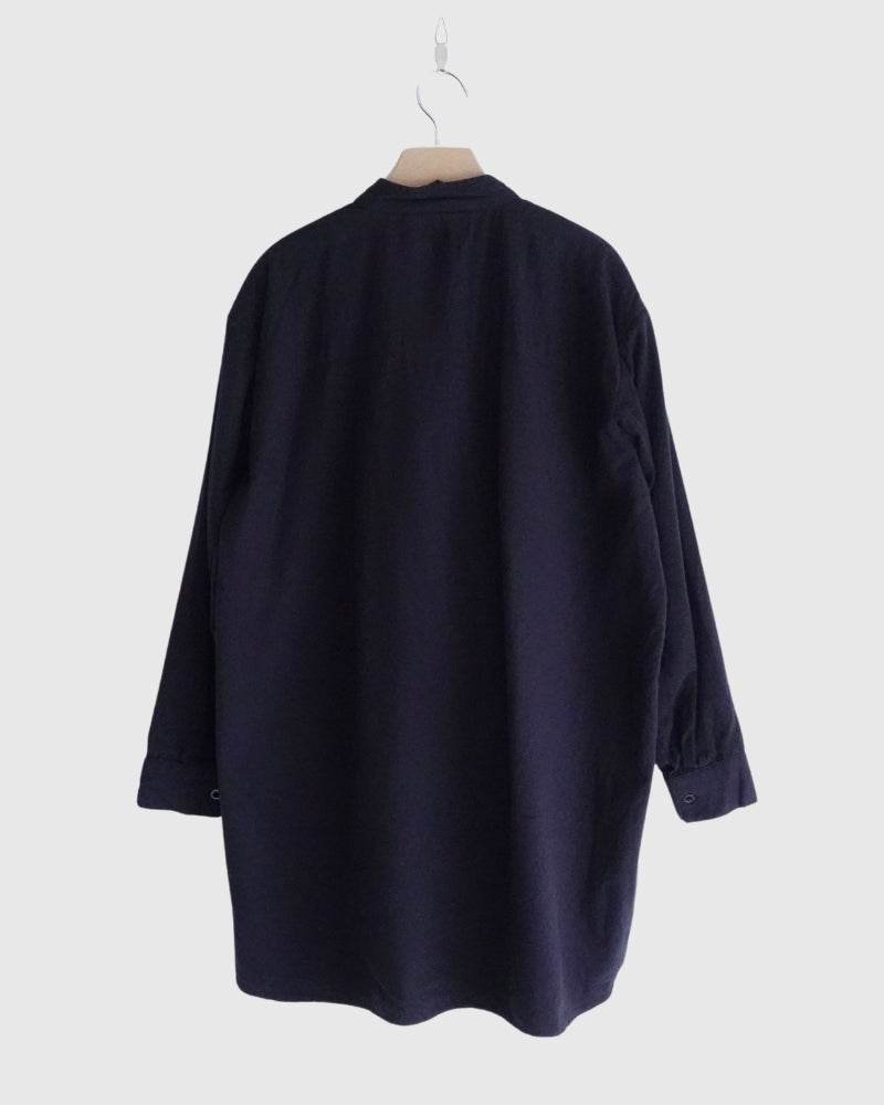 Stand Collar Shirt in Marine