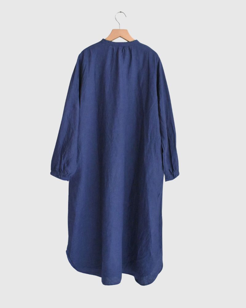 Indigo linen dress in Indigo