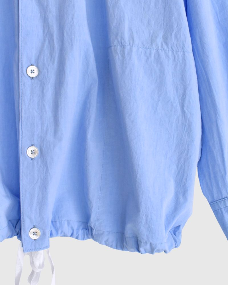 Drawstring shirt in Sax