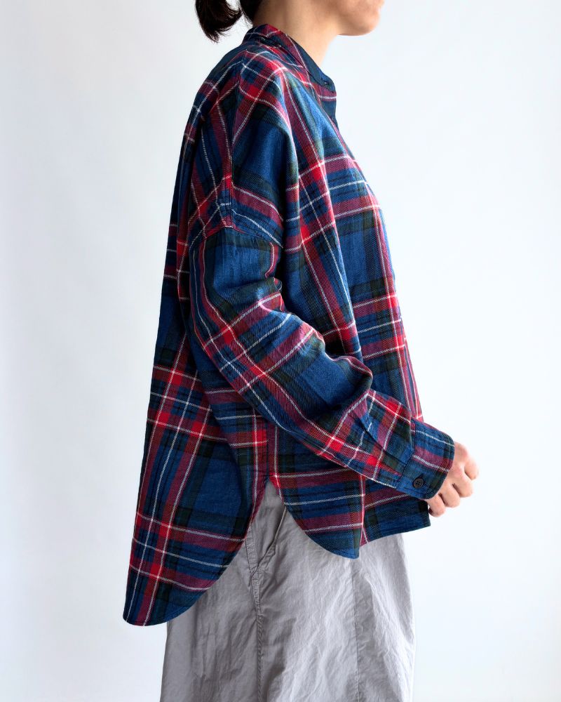 INDIGO Tartan Overshirt in Blue