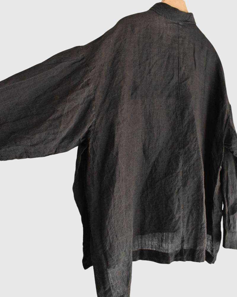 TEORI Linen 6060 Square Shirt in Mocha