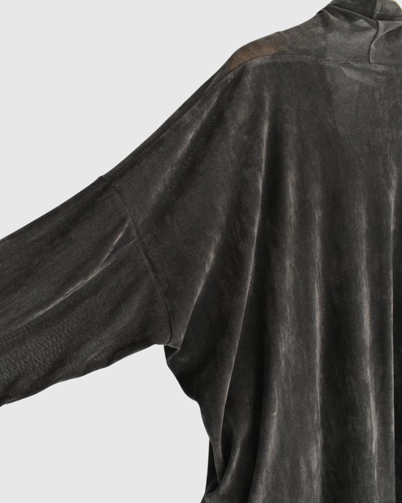 TULLE FLOCKY Cardigan in DarkBrown