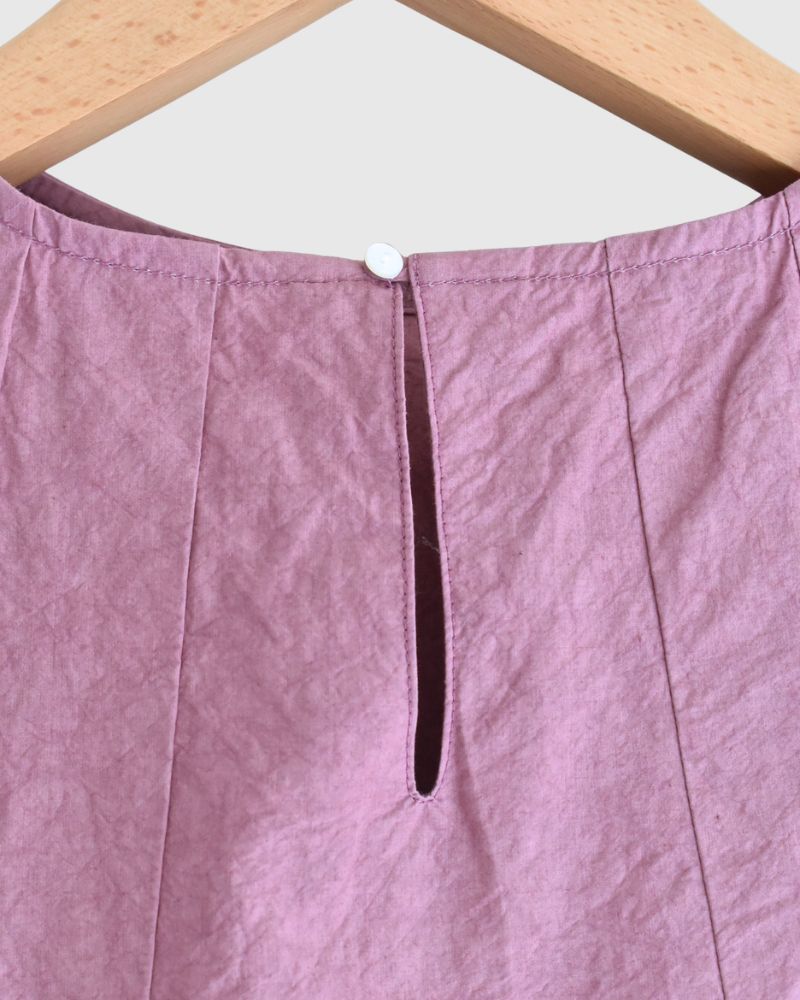 Tucked Blouse in Plum