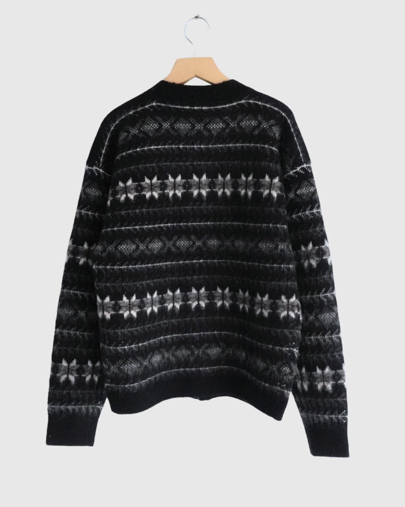 Nordic Knit Cardigan in Black