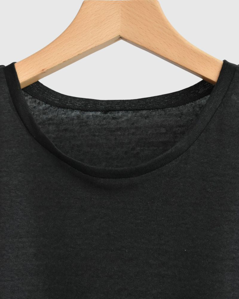 Linen Tank Top in Black