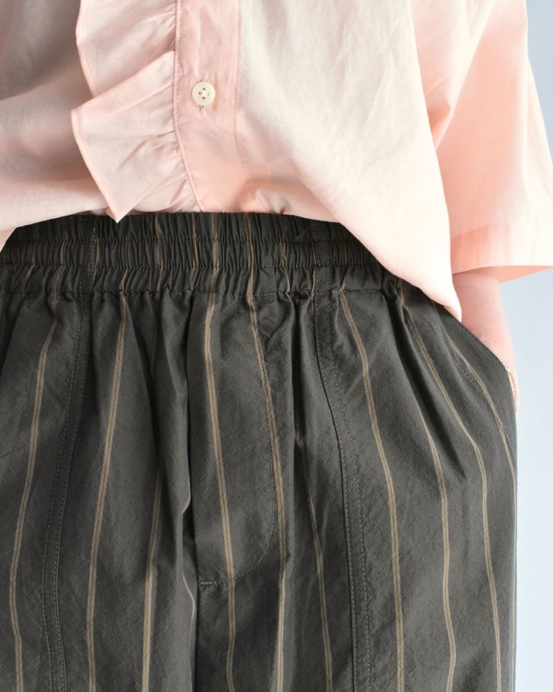 HARBY-W Easy Pants in Brown Stripe