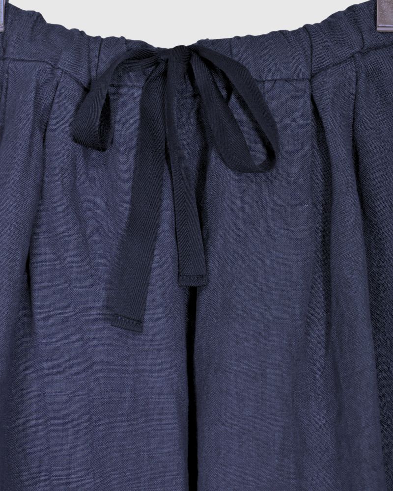 Linen Wide Sarouel Pants