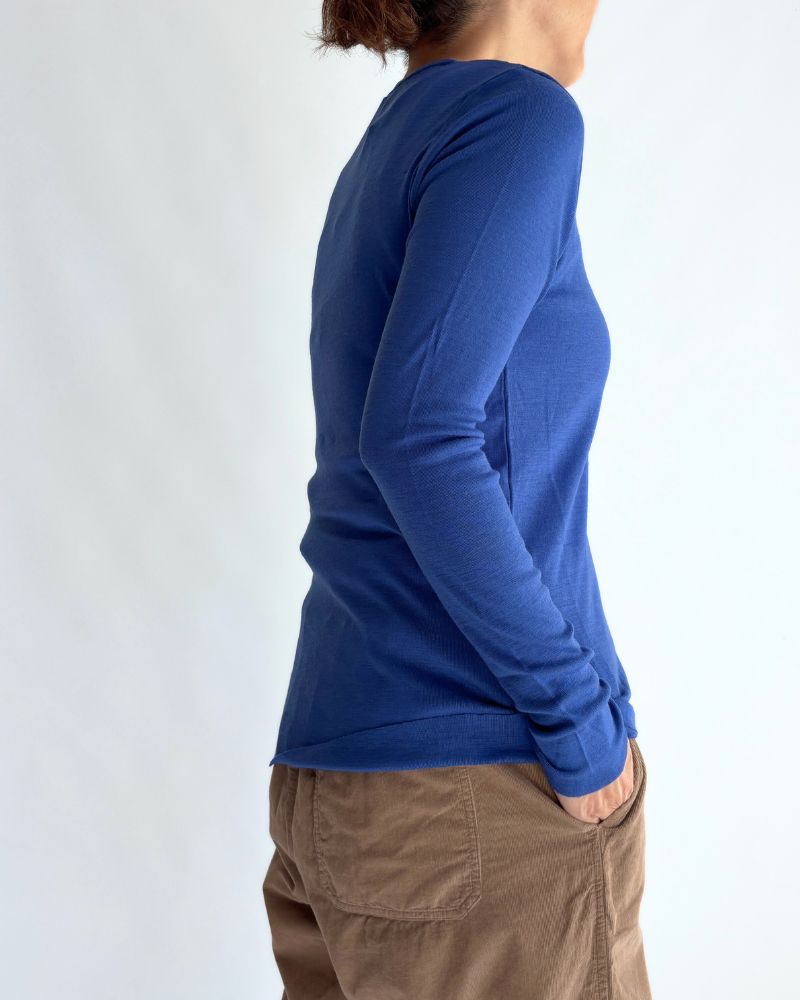 Crew neck slim fit (wool) in RoyalBlue