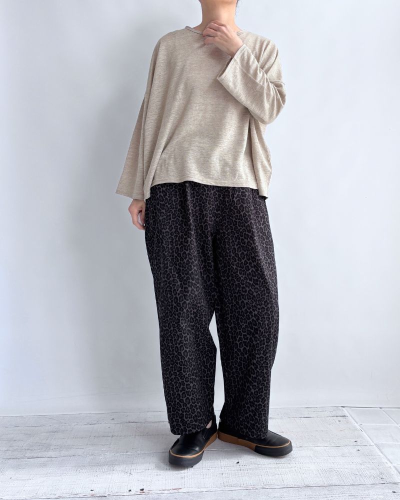 LEOPARD KUNG FU PANTS in BlackLeopard