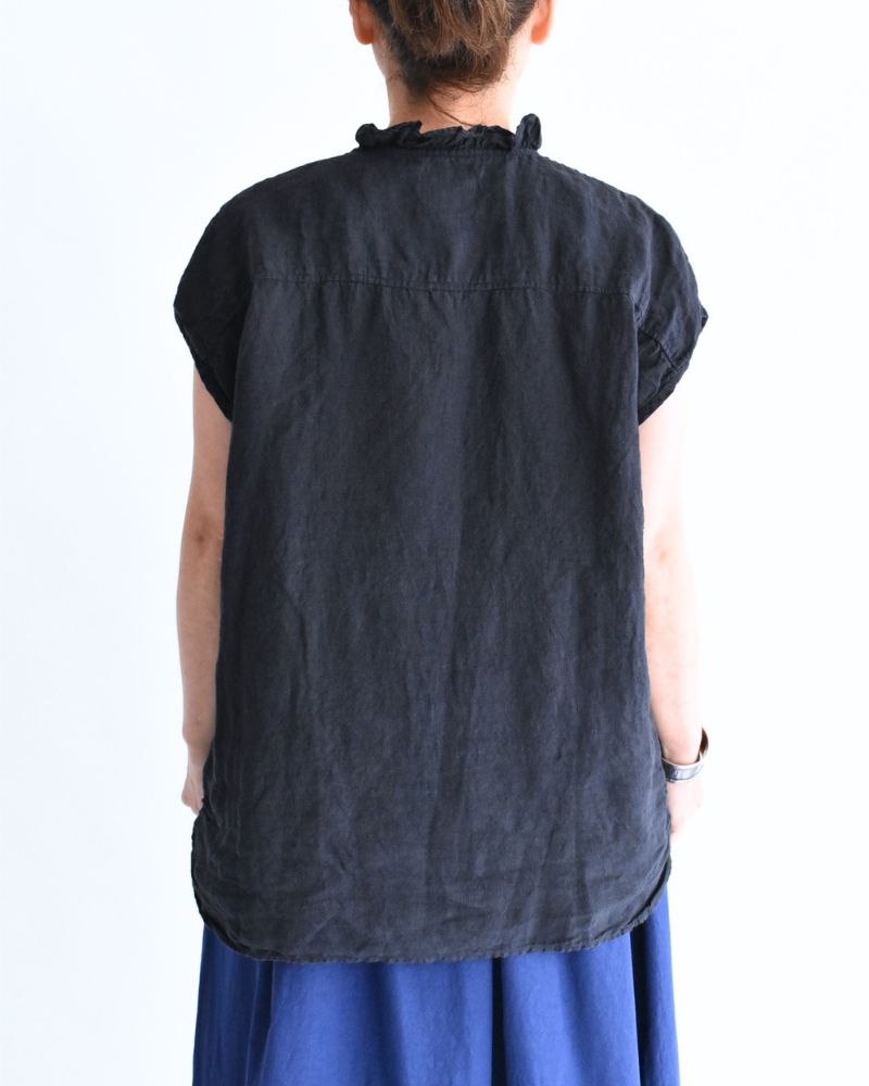French/SL Frill Collar Shirt in Marine