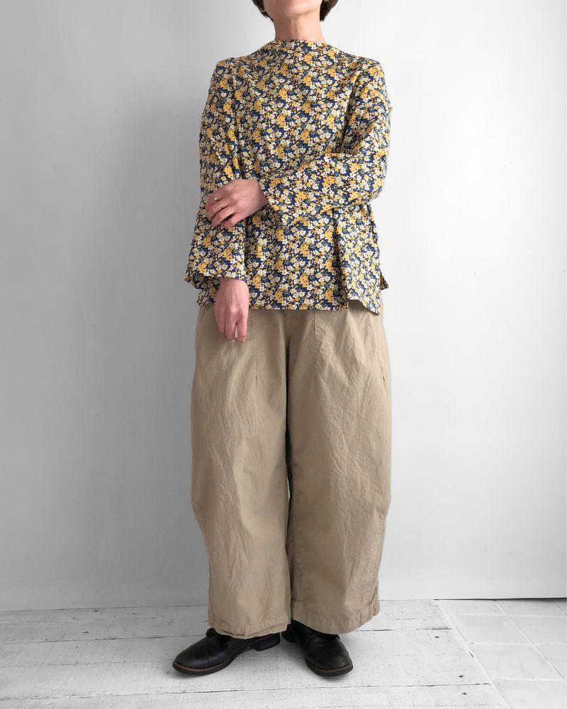 Boat neck blouse (LIBERTY)  in Yellow