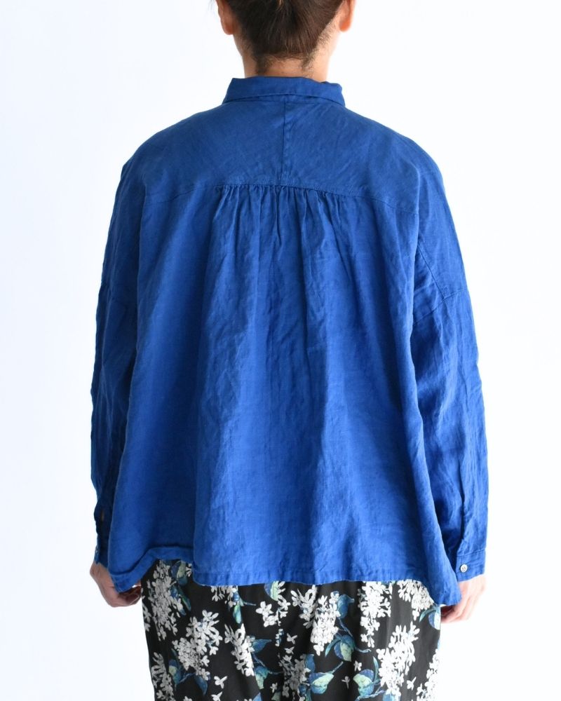 French Linen Shirt in Blue