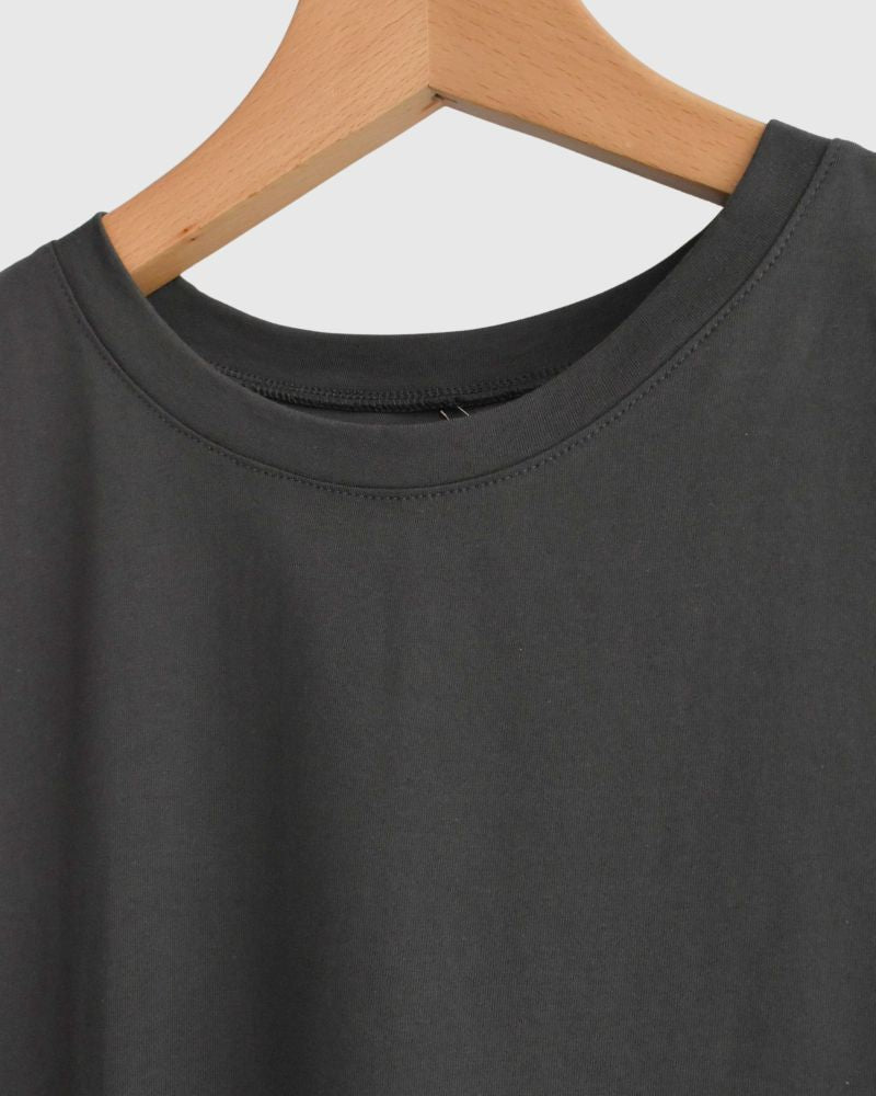 Shoulder Tuck Tank Top in DarkGray