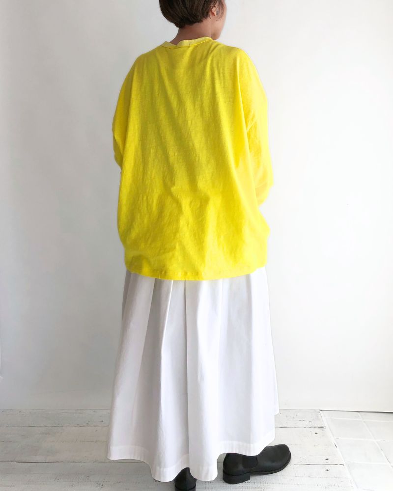Jersey Loose Pullover in Yellow